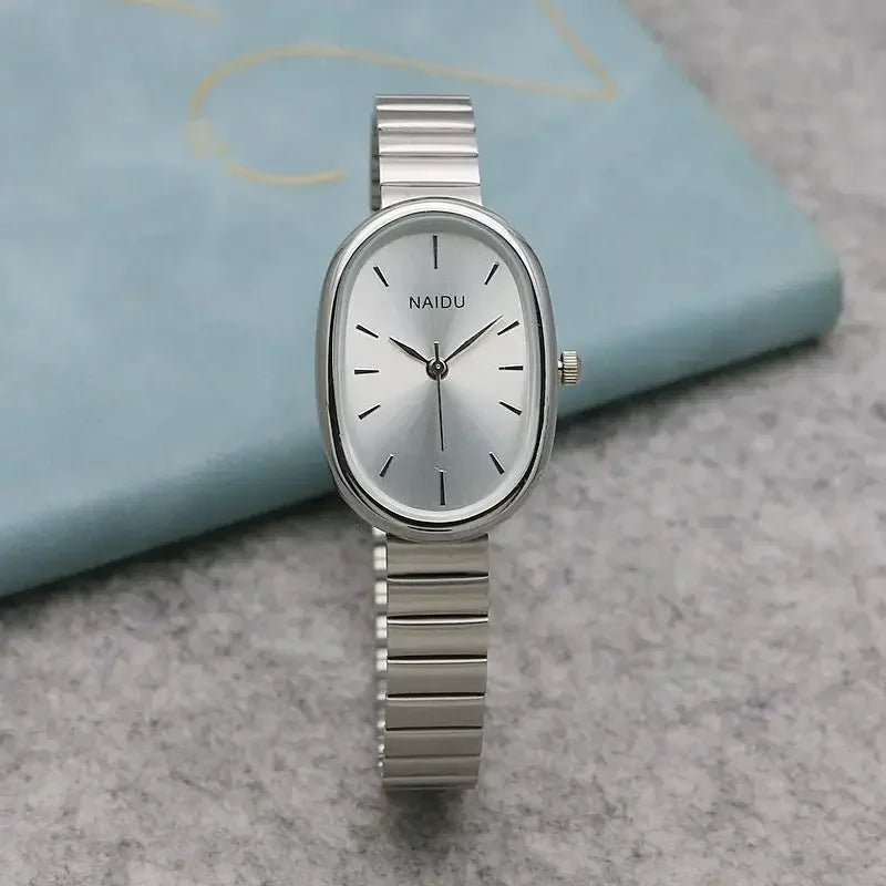 Nuevo Reloj de Pulsera de Cuarzo de Acero Cuadrado Retro Minimalista de Marca Nueva, Pequeño Dial, Temperamento, Reloj de Pulsera para Estudiante Femenina, Dropshipping