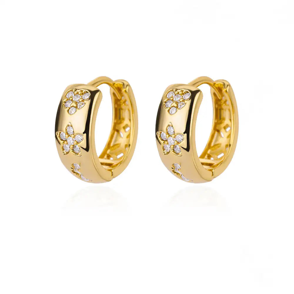 Vintage Runde Edelstahl Creolen für Damen Vergoldete Ohrringe 2023 Trend Statement Ohrschmuck Weihnachtsgeschenk