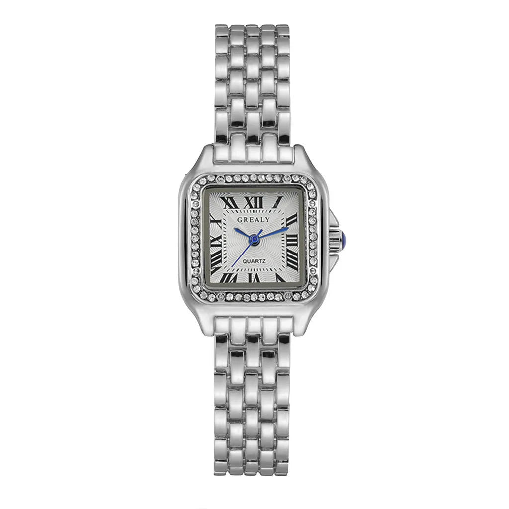 Damen Armbanduhr Leichte Luxusmarke Business Gold Edelstahl Damenmode Quarzuhren Weibliche Uhr Armbanduhr