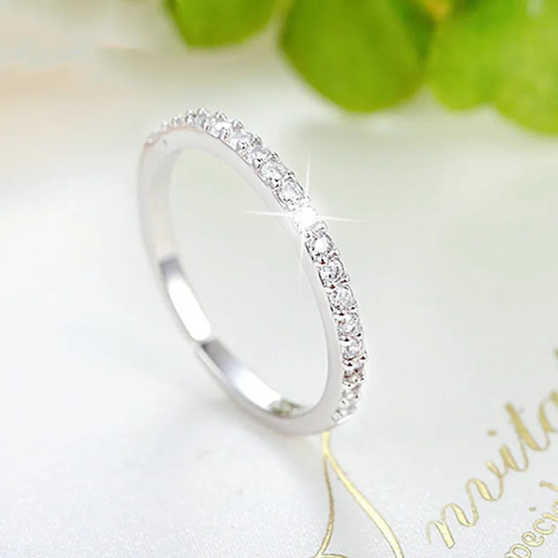 925 Sterlingsilber Einreihige Zirkonringe Für Frauen Hochzeit Luxus Party Schmuck Accessoires Großhandel Schmuck Geld 925