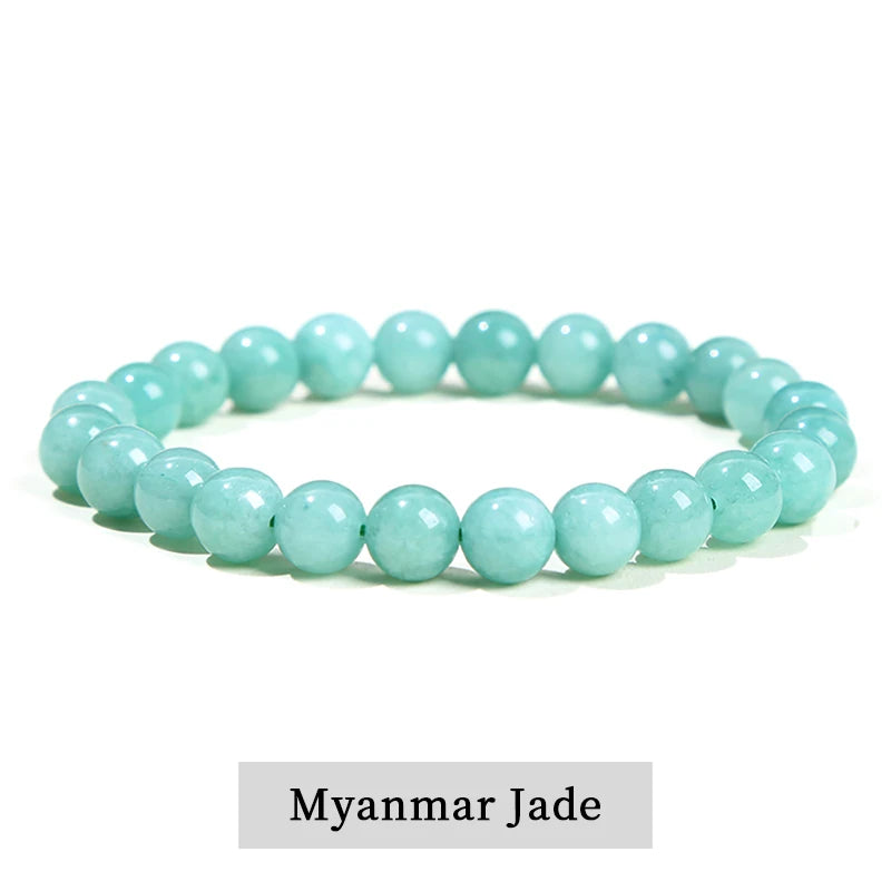 JD Natursteinperlen Armband Amethyst Tigerauge Kristall Quarz Achat Edelstein Perlen Armreifen Damen Herren Reiki Heilung Schmuck Geschenk