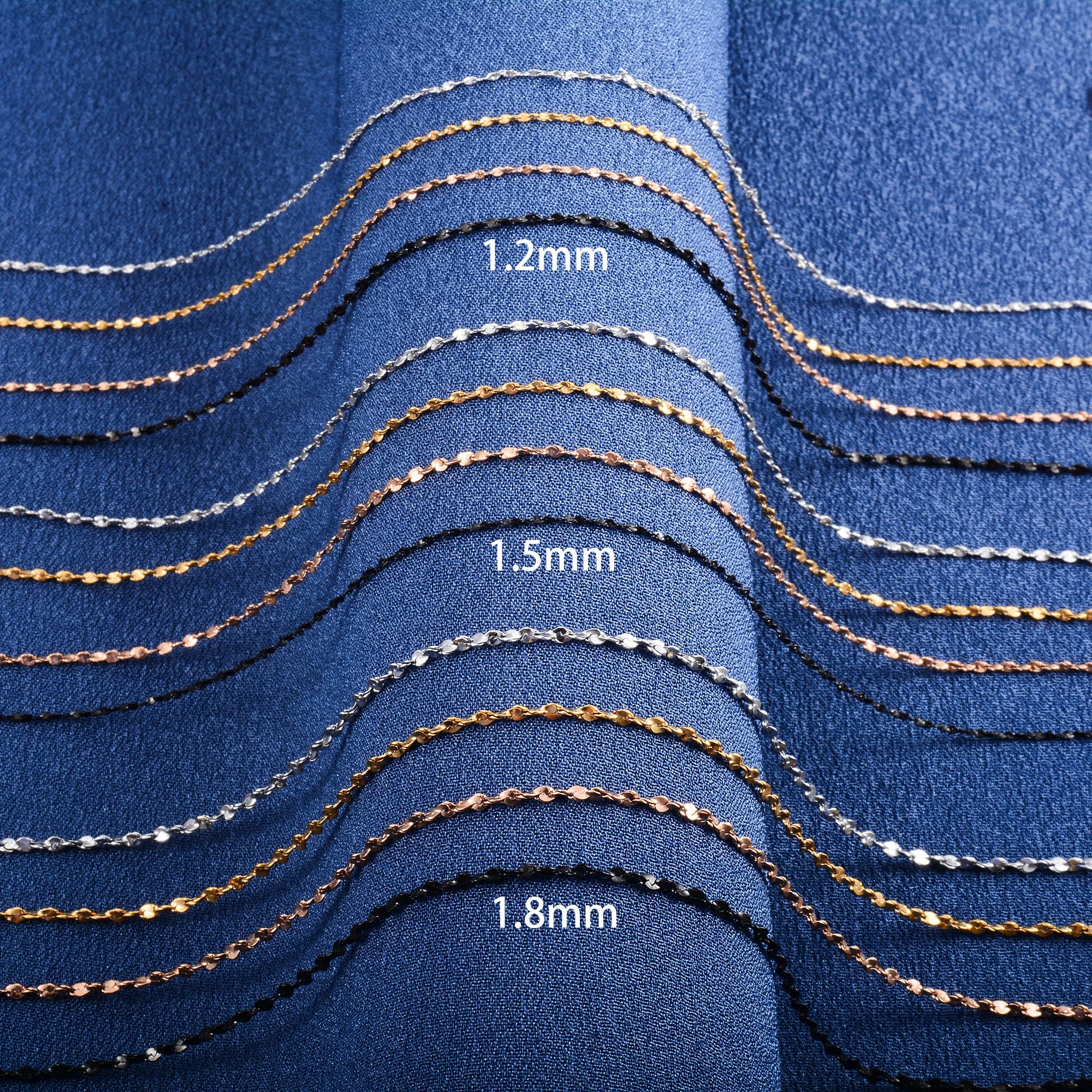 Zierliche Damen Halskette Glitzer-Kabelkette Edelstahl Schmuck Accessoires für Halskragen für Damen Choker DIY Geschenk