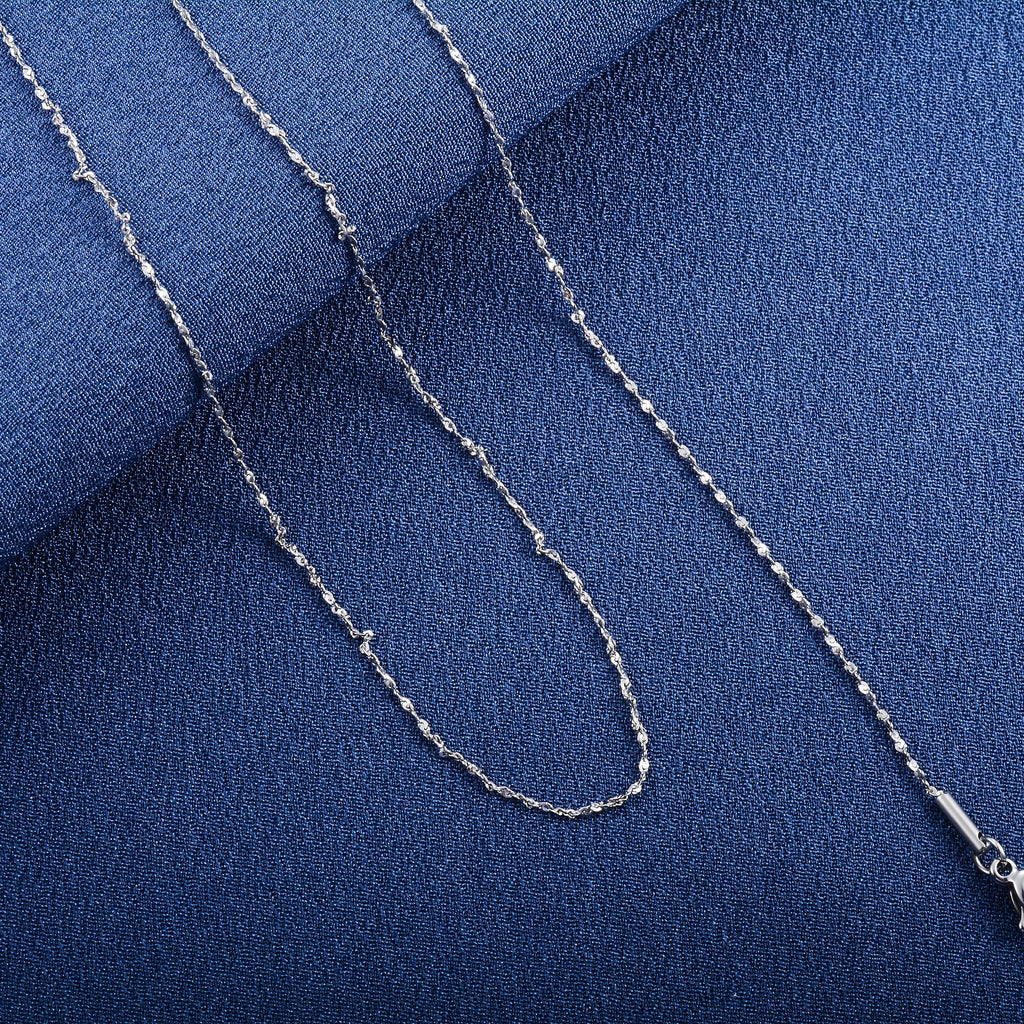 Zierliche Damen Halskette Glitzer-Kabelkette Edelstahl Schmuck Accessoires für Halskragen für Damen Choker DIY Geschenk