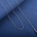 Zierliche Damen Halskette Glitzer-Kabelkette Edelstahl Schmuck Accessoires für Halskragen für Damen Choker DIY Geschenk