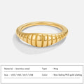 SUNIBI Edelstahlring für Damen und Herren Modischer Stil Textur Schwanz Klassische Paarringe Geschenke Hochzeitsschmuck Großhandel