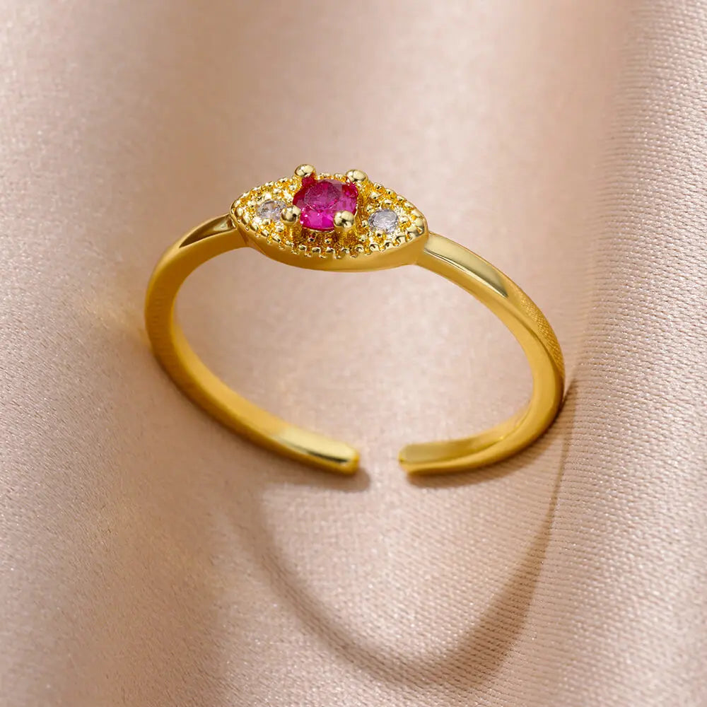 Winzige grüne Zirkon-Rundringe für Frauen, geometrischer Edelstahlring, luxuriöser Hochzeits-Weihnachtsschmuck, Geschenk, kostenloser Versand