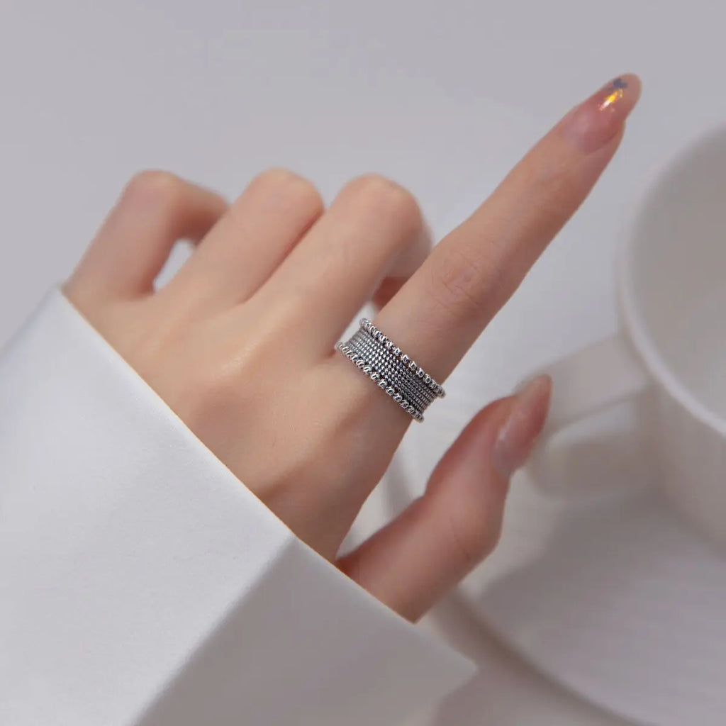 925 Sterling Silber Persönlichkeits-Perlenringe für Damen Verlobung Hochzeit Luxus-Schmuck