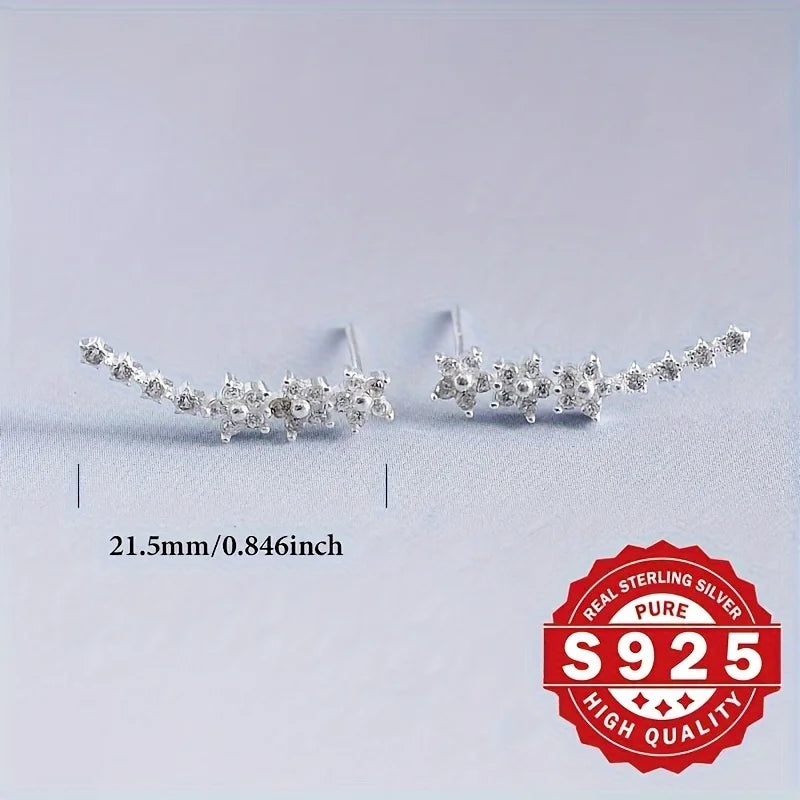 S925 plata empalme fila flash lindo, exquisito y elegante, usable para el Día de San Valentín, hipoalergénico
