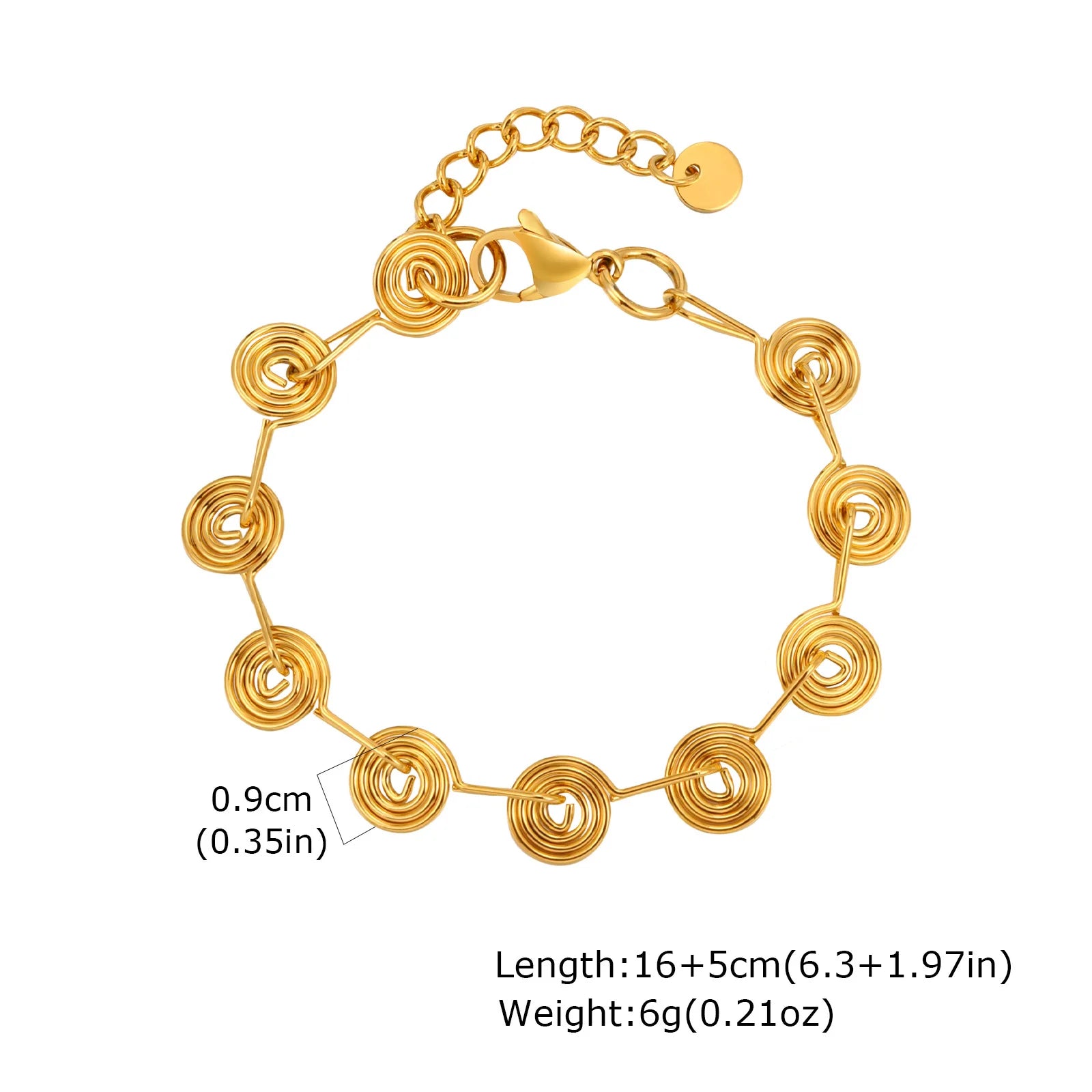 Klobiges Edelstahl-Gliederarmband für Damen, vergoldete Layering-Armbänder Armband Wasserdichter Schmuck