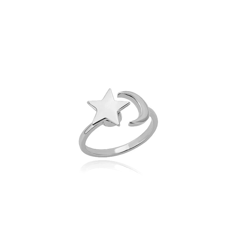 Zirkon Drehbare Vierblättrige Kleeblatt Angst-Ringe für Damen Edelstahl Anti-Stress Fidget Spinner Ring Ästhetischer Schmuck Geschenk