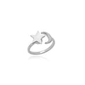Zirkon Drehbare Vierblättrige Kleeblatt Angst-Ringe für Damen Edelstahl Anti-Stress Fidget Spinner Ring Ästhetischer Schmuck Geschenk