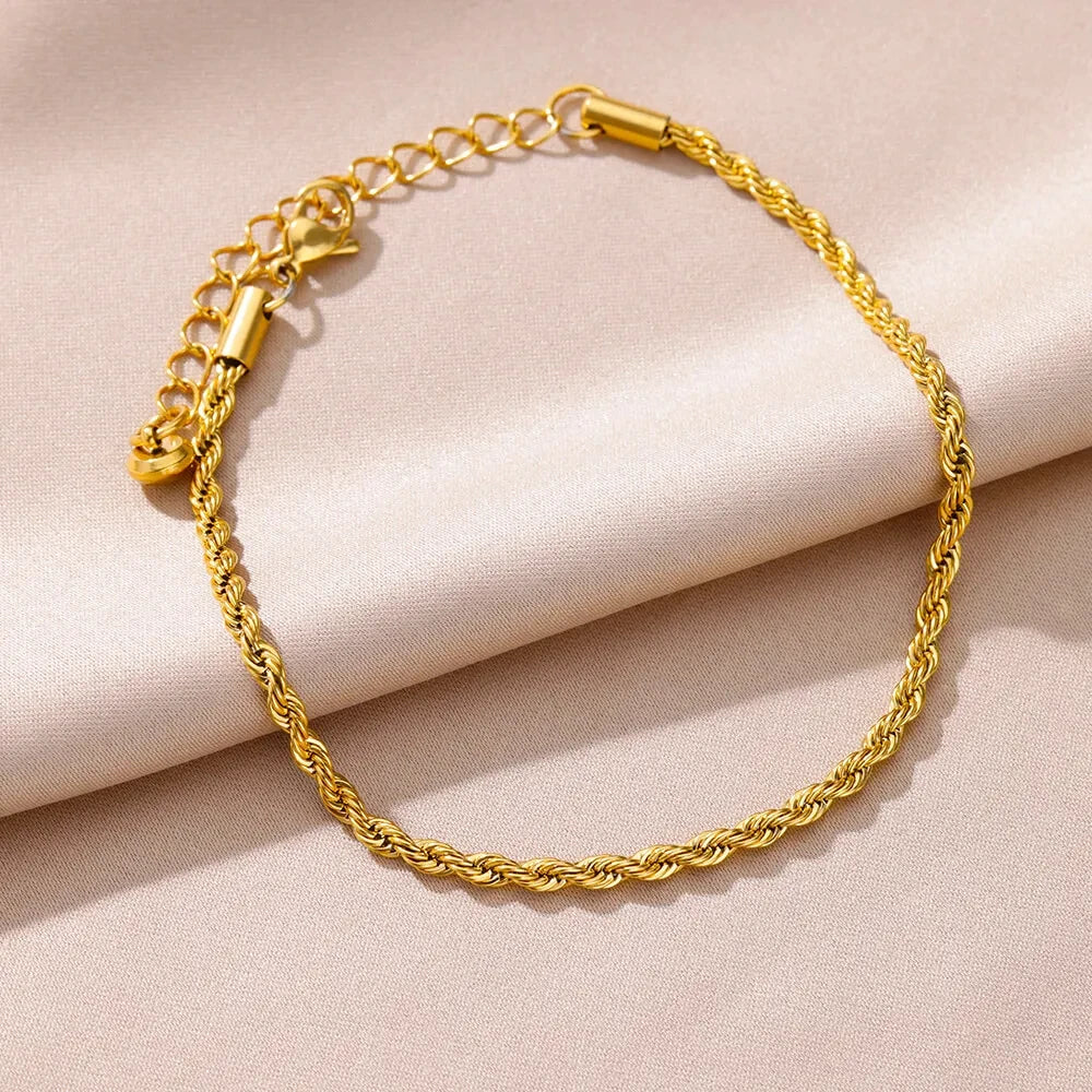 Edelstahl-Imitationsperlen-Fußkettchen für Damen, goldfarbene Kette, Knöchel-Armband, Fußkettchen, Sommer-Strandschmuck-Accessoires, Geschenk