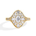MINTYBOX Anillo de compromiso de plata de ley 925 con moissanita completa para mujer, corte ovalado, 0.5ct, anillos de diamante, joyería fina de lujo para boda