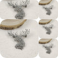 Creative punk style hollow sika deer stainless steel gold-plated 18K brooch, black suit accessories, wedding matching set