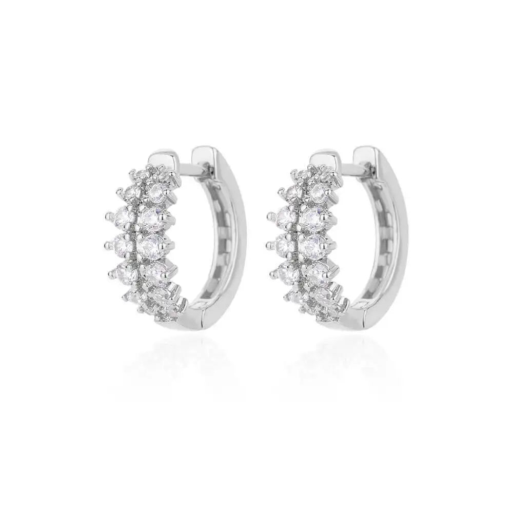 Zirkon Ohrhänger Ohrringe für Frauen Edelstahl Creolen Piercing Ohrringe Trending 2024 Neuer Schmuck Ohrringe Damen Bijoux Femme