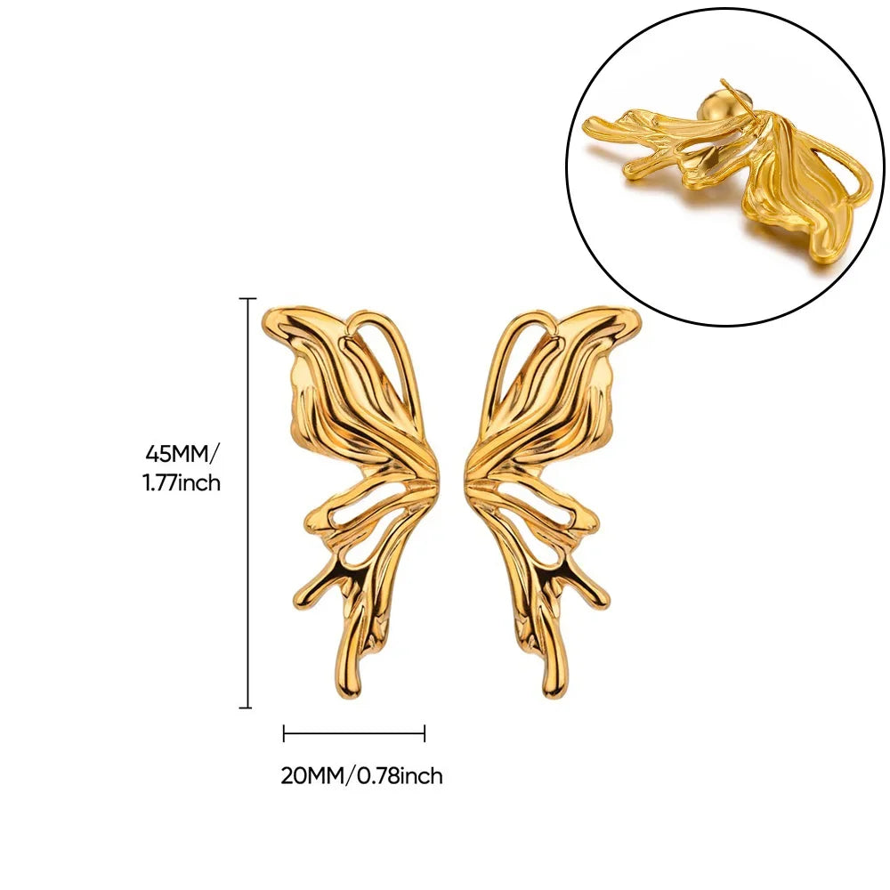 Pendientes de acero inoxidable con flor geométrica para mujer, aretes dulces con forma de girasol, chapados en oro, joyería para perforación de orejas, accesorios de boda, regalos