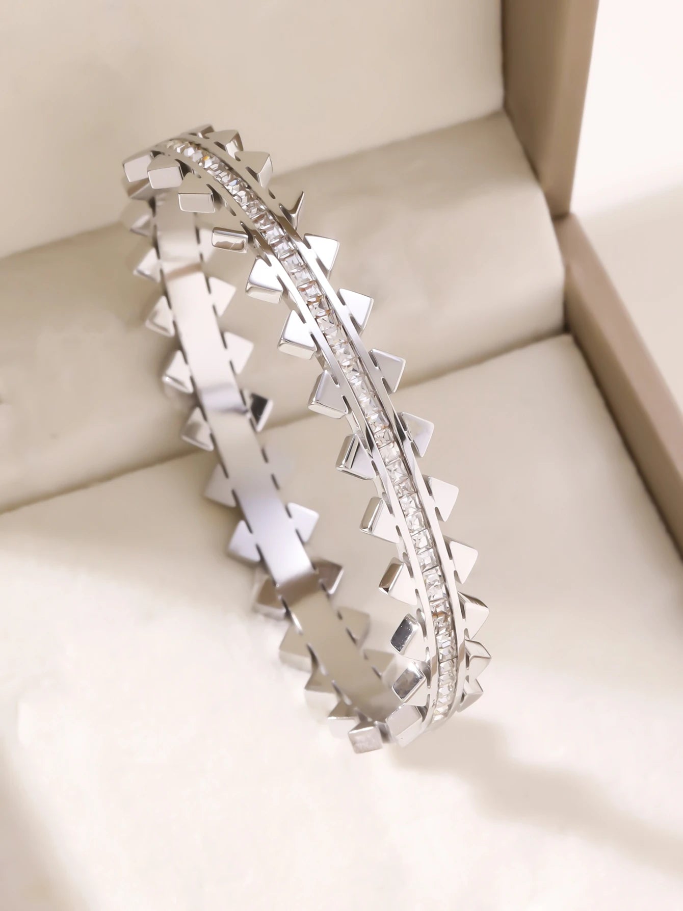 1 Stück/Set Damen Hochzeitsschmuck Party Feiertag Valentinstag Geschenk Edelstahl Armband 18K vergoldet Armband