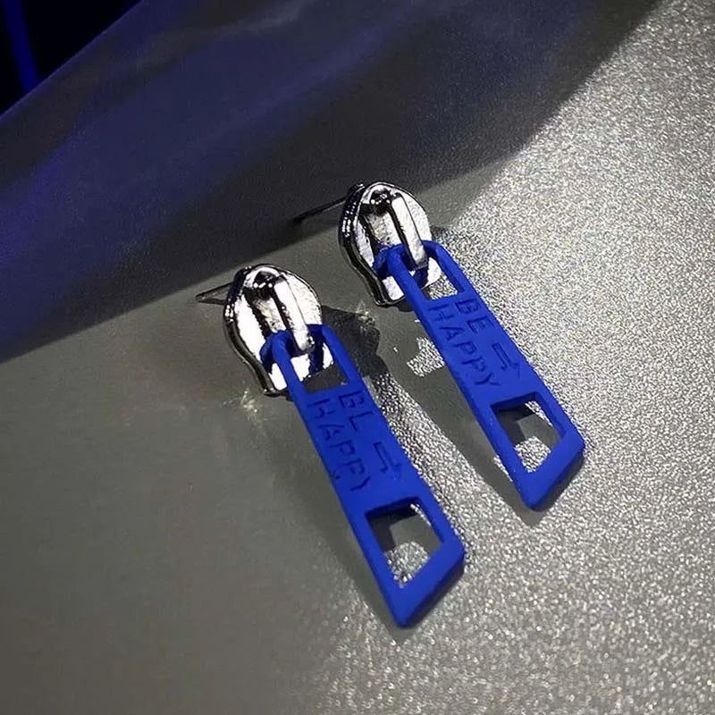Reißverschlusskopf-Ohrstecker für Damen und Herren, hohl, kreativ, personalisiert, Metall-Stil, Y2K-Accessoires, Modeschmuckgeschenk