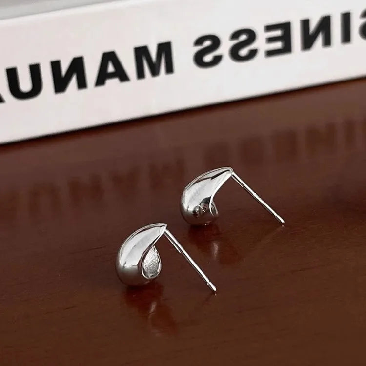 Pendientes de plata de ley 925 con forma de gota de agua para mujer, regalo minimalista, joyería de moda versátil para oficina, Dropshipping