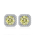 NeeTim 0.5ct 1ct Rosa Moissanit Ohrstecker für Damen 925 Sterling Silber Schwarz Blau Grau Funkelnde Labor Diamant Ohrringe