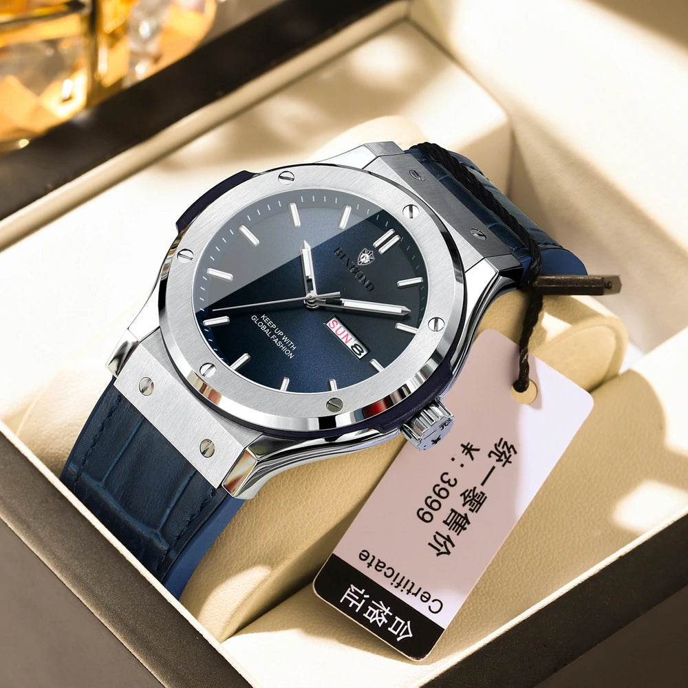 Hombre Nuevo Reloj de Cuero Casual de Negocios Relojes de Lujo para Hombres Relojes Automáticos Relojes de Pulsera de Cuarzo de Moda para Hombres Relojes De Hombre