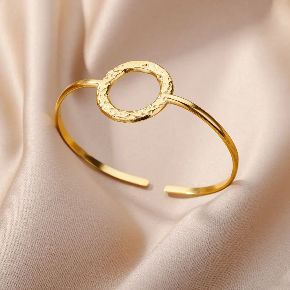 Jesus Armreifen Armband für Frauen Edelstahl Gold Farbe Luxus Armbänder Neuer Trend Hochzeit Schmuck pulseras mujer bijoux