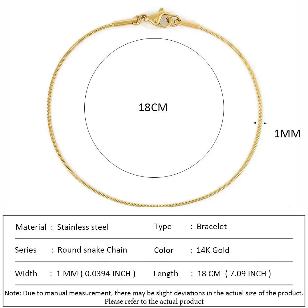 SUNIBI Klassische Schlangenkettenarmbänder für Damen, Trendige Mode, Edelstahl-Kubakettenarmband, Trendige Damengeschenke, Schmuck