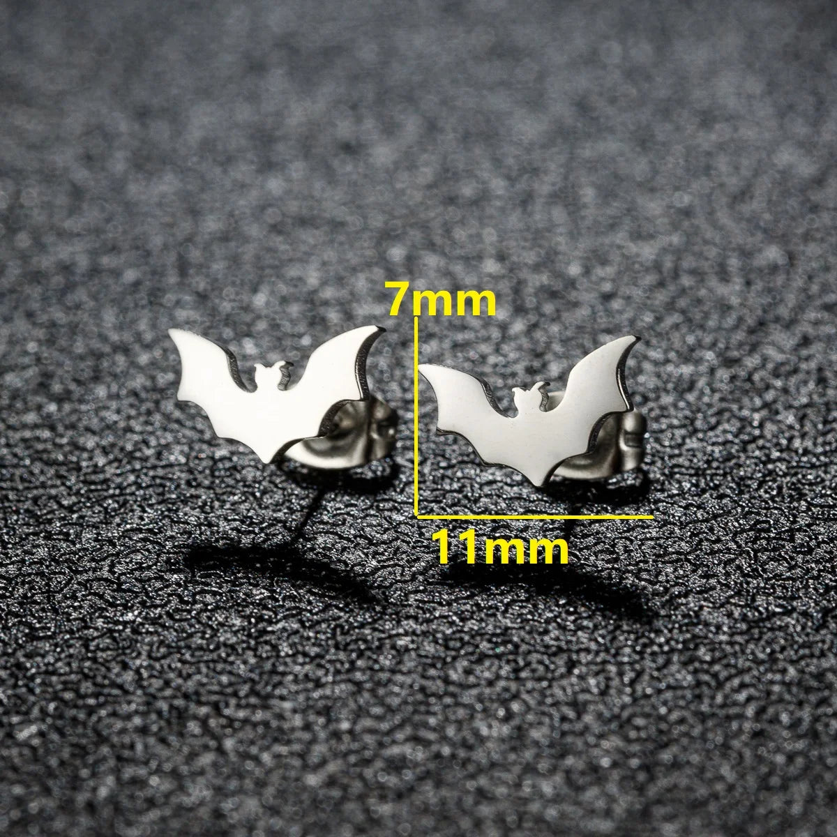 Horror Halloween Bat Spider Trendy Earrings Women 2024 Black Color Stainless Steel Ear Piercing Skull Punk Jewelry Party Gifts