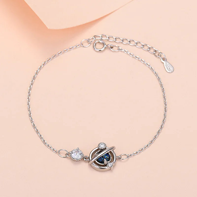 925 Sterling Silber Glücksperlen-Charm-Armbänder für Damen, Paar-Ketten, runde Armreifen, Luxus-Schmuckzubehör, Großhandel
