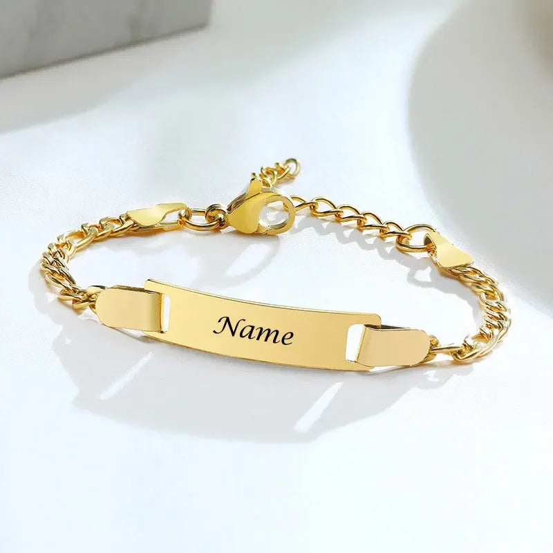 Personalisierte Baby-Namensarmbänder, antiallergisch, Edelstahl, Taufarmreif, Schmuck, individuelle Geschenke für Jungen und Mädchen, Familie, Liebe