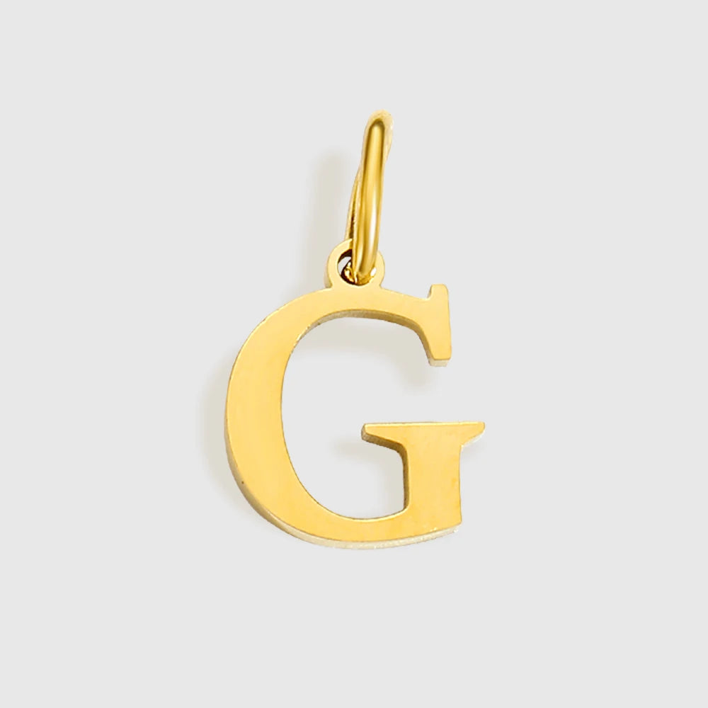 Initial Alphabet Pendant Stainless Steel Charms for Making Necklace Minimalism DIY Accessories Gift Women's Jewelry Wholesale