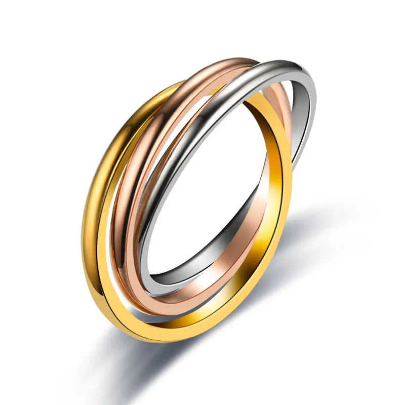 Anti-Angst Entspannungsringe Für Paare Rotierende Edelstahl Mond- und Stern-Liebesband Fidget-Ringe Anillo Antiestres