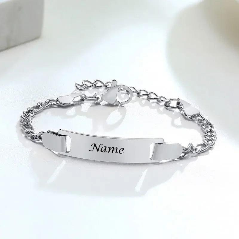 Personalisierte Baby-Namensarmbänder, antiallergisch, Edelstahl, Taufarmreif, Schmuck, individuelle Geschenke für Jungen und Mädchen, Familie, Liebe