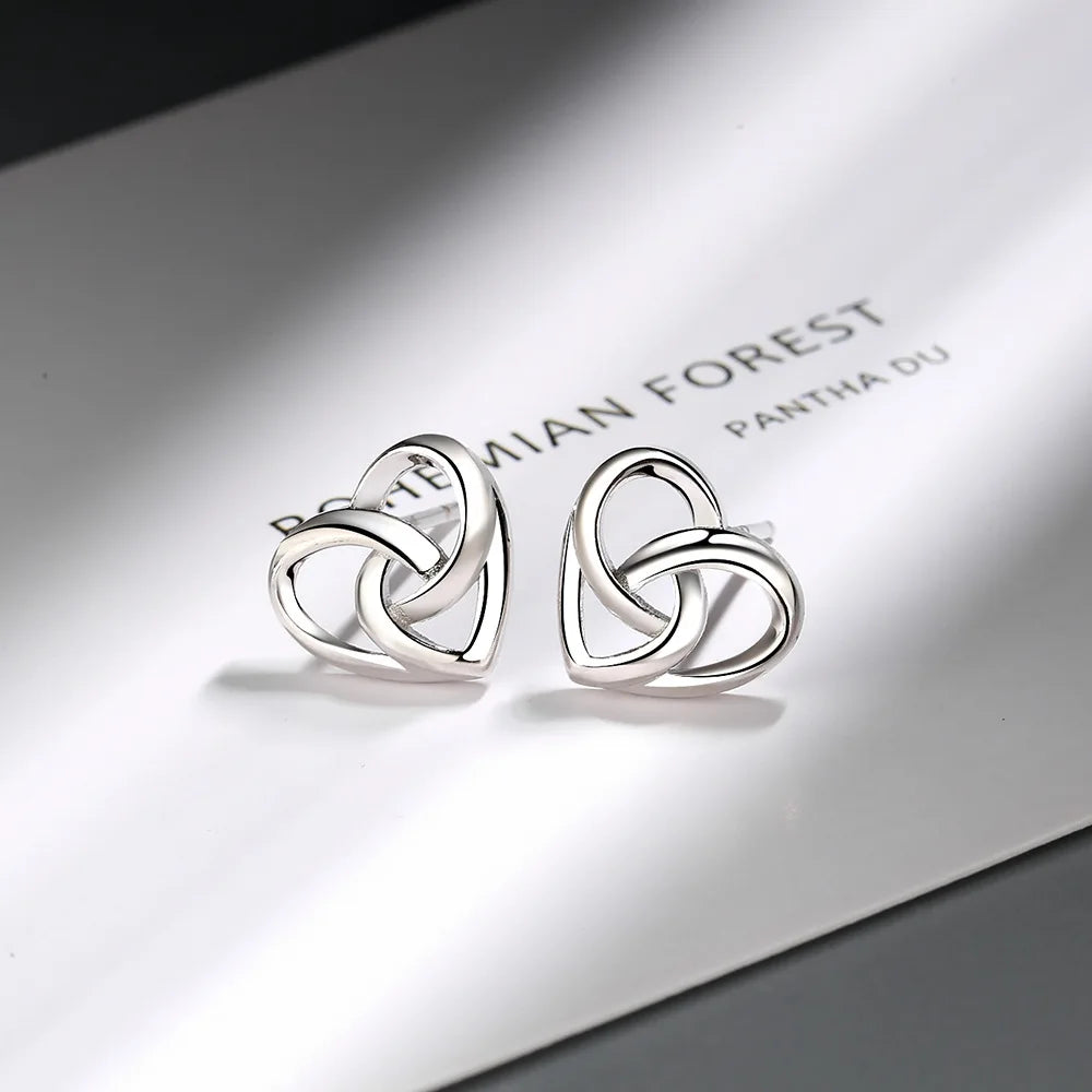 925 Sterling Silber Liebe Herz Ohrstecker für Damen Verlobung Elegante Luxus-Schmuck 2024 Trend Bestseller Schmuck