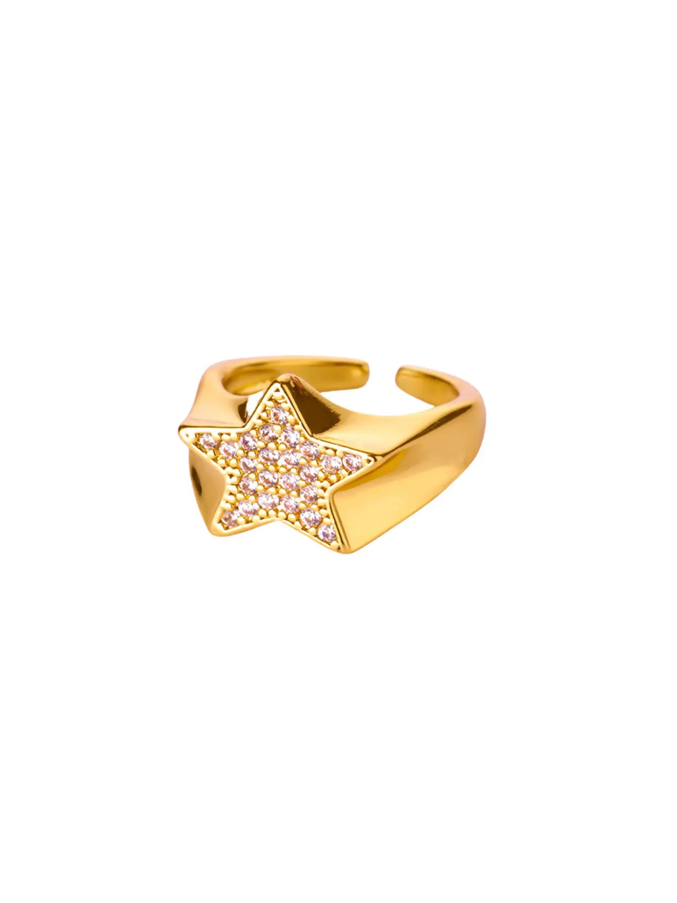Zirkon Stern Knoten Ringe Für Frauen Gold Farbe Edelstahl Geometrische Verstellbare Fingerringe Hochzeit Paar Schmuck Geschenke