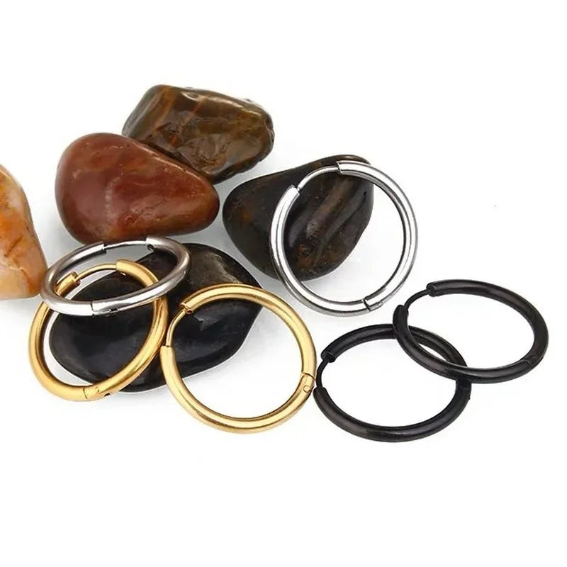 10/20 Stücke Minimalistische 316L Edelstahl Kleine Creolen Für Frauen Männer Klassische Runde Ohrringe Mode Ohrpiercing Schmuck