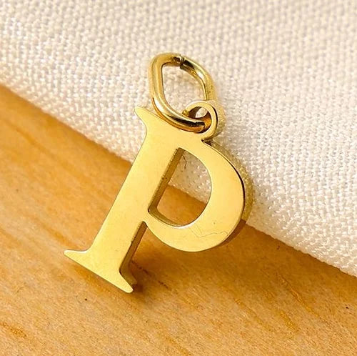 10PCS 26 Letters Stainless Steel Cut Alphabet Pendant for DIY Woman Necklace Ladies Jewelry Accessories Wholesale Dropshipping