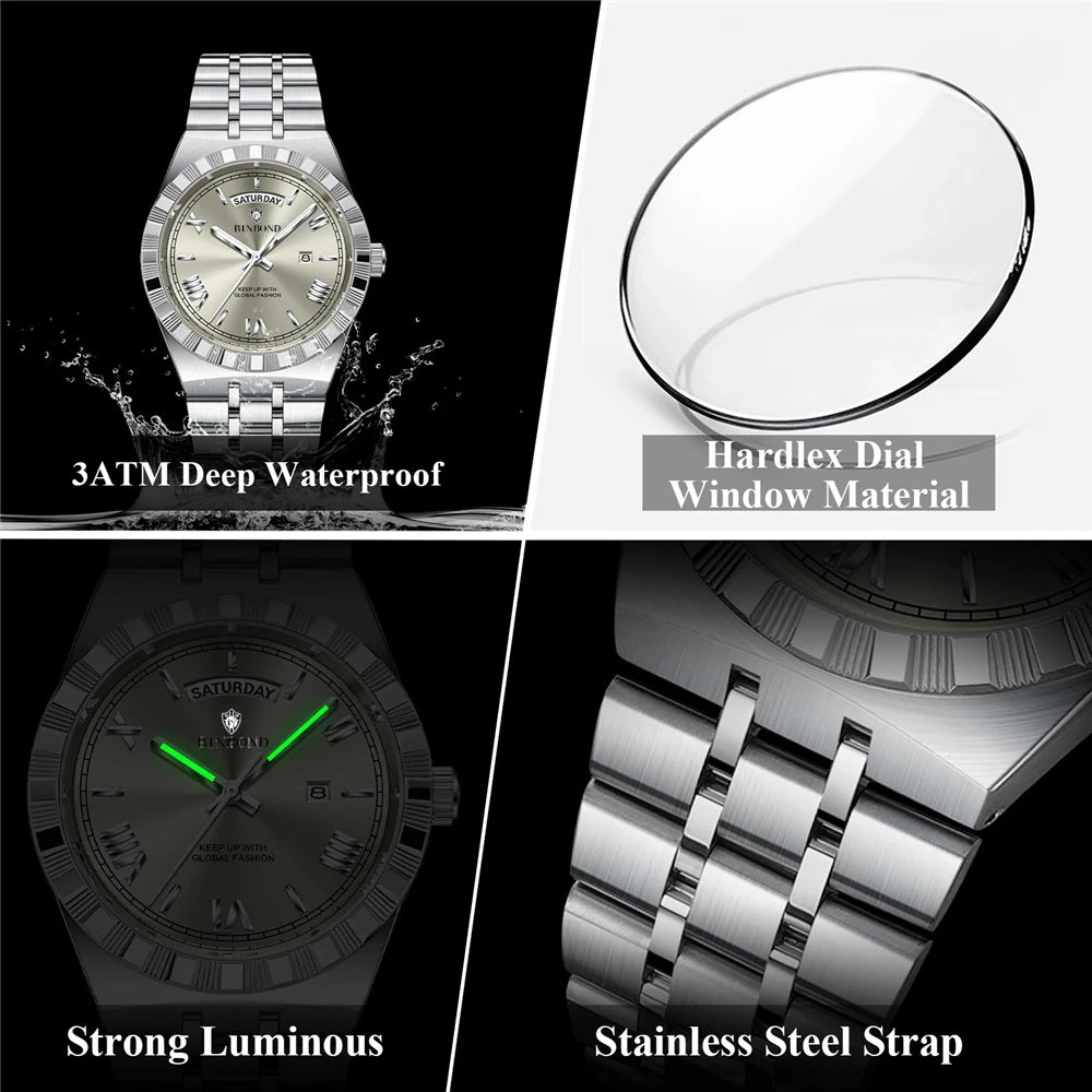 Nuevos relojes automáticos para hombre, relojes de pulsera de cuarzo de moda de marca de alta calidad para hombre, relojes de lujo, regalos para hombre, reloj digital deportivo