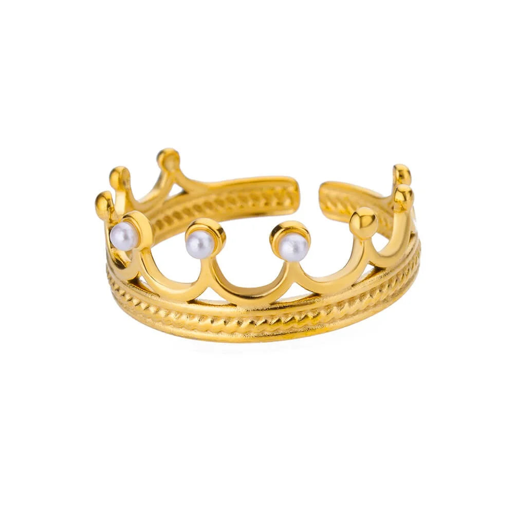 Grüner Zirkon Böser Blick Ringe für Frauen Edelstahl Goldfarben Geometrisch Offener Ring Neu Hochzeit Wasserdichter Modeschmuck Geschenk