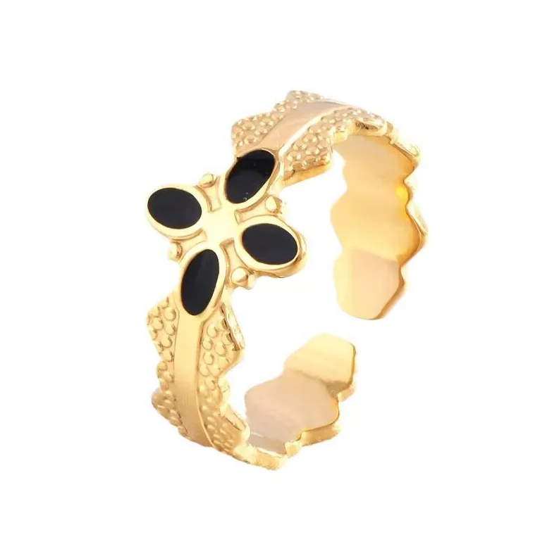 Wasserdichter, hohler Edelstahl-Fingerring der Spitzenklasse, trendig für Frauen, personalisierter Schmuck Großhandel