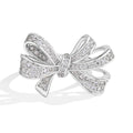 Anillo de compromiso MINTYBOX S925 de plata de ley con lazo de moissanita de laboratorio para mujer, anillos de lujo con diamantes, regalo de joyería fina para bodas