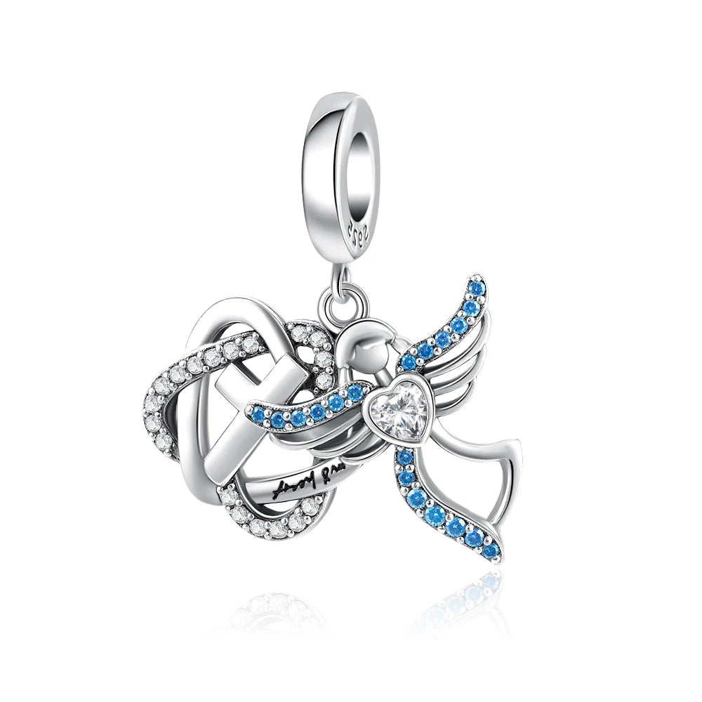 2026 925 Silber Blume, Schmetterling, Highland-Kuh, Motorrad-Anhänger passend für europäisches Original-Armband DIY Schmuck Exquisiter Schmuck