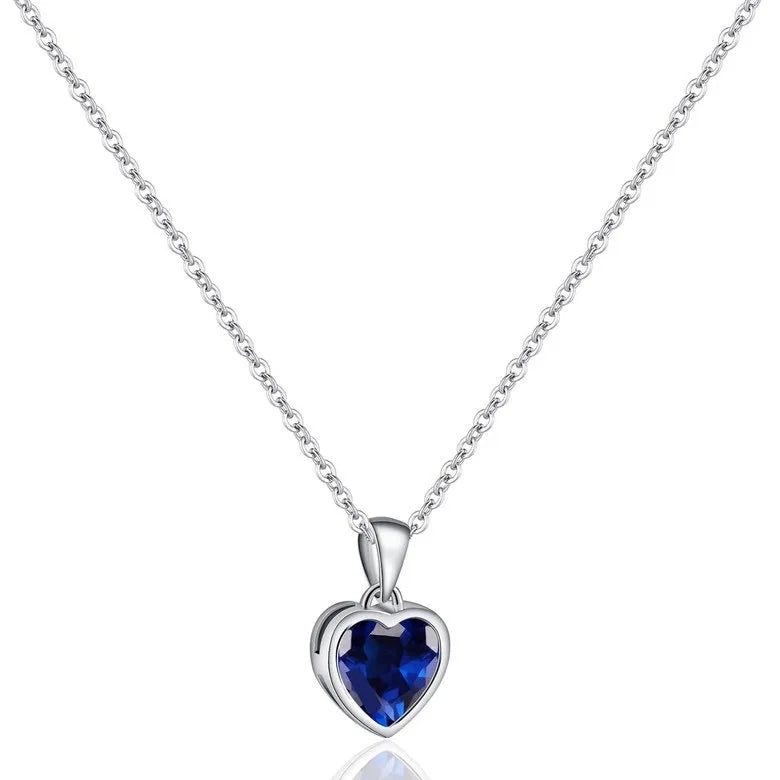 Collares con colgantes de cadena de plata de ley 925 con corazón rojo, verde y azul con circonita, accesorios de joyería de lujo para mujer, plata 925