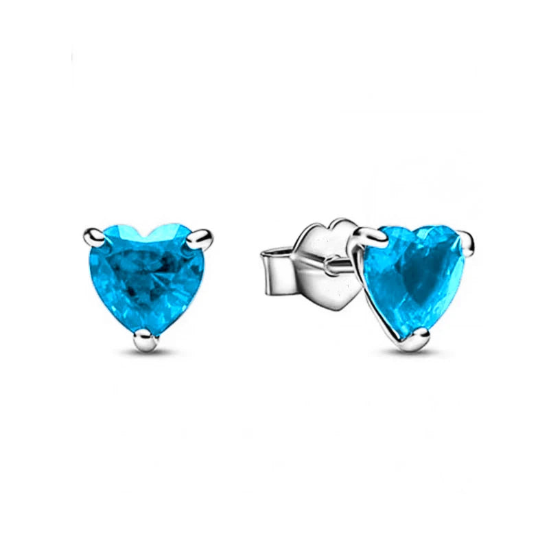 Weihnachtsgeschenk Bestseller 925er Silber blauer Stein Blumen Ohrstecker passend für Damen Festival Exquisiter Charm Schmuck Geschenke