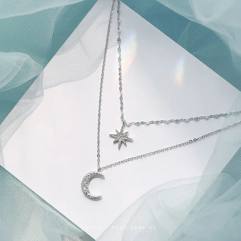 Nuevo collar de mariposa brillante, collar de cadena de clavícula de doble capa exquisito para mujer, joyería de regalo para mujer