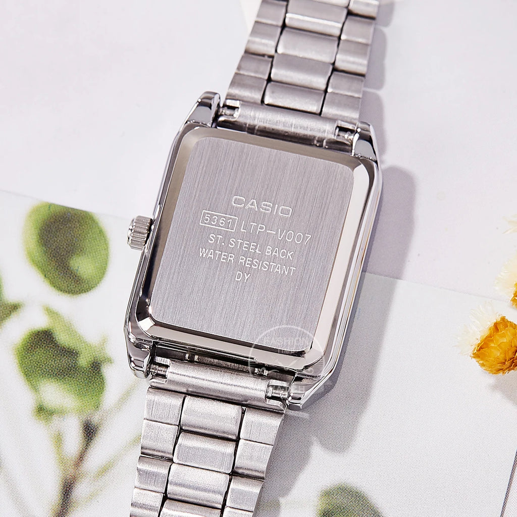 Casio watch for women top brand luxury set 30m Waterproof Quartz ladies watch Tonneau shape Stainless Ste reloj mujer LTP-V007D-