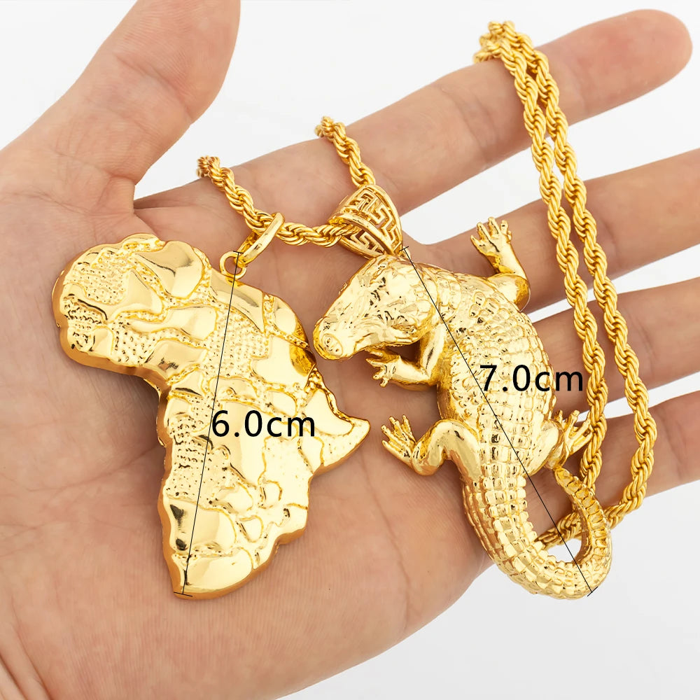 Colgante color oro Dubái, estilo hip hop, personalidad para hombres y mujeres, joyería minimalista, joyería para fiestas, regalos de cumpleaños.