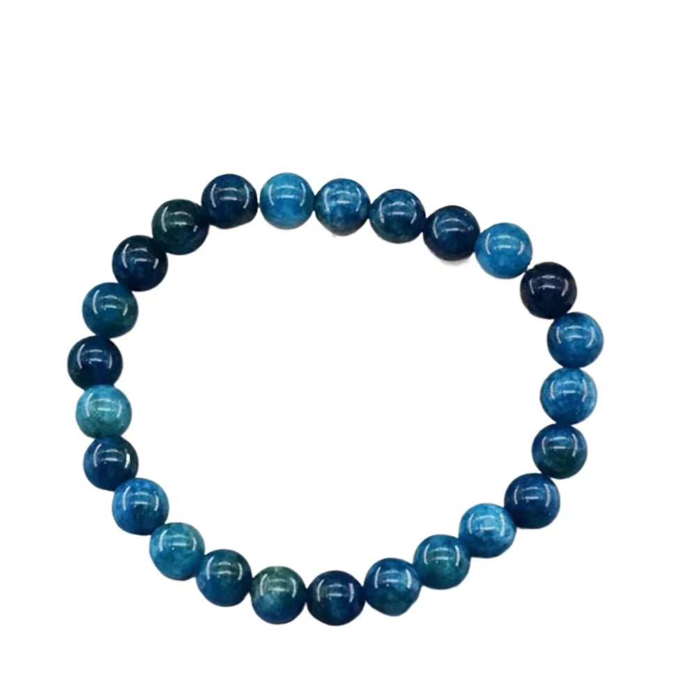 1 Stück Apatit-Armband, blauer Farbton, Herren- und Damenarmband, kreativer Trend, minimalistischer Stil, Armband, tägliches Accessoire