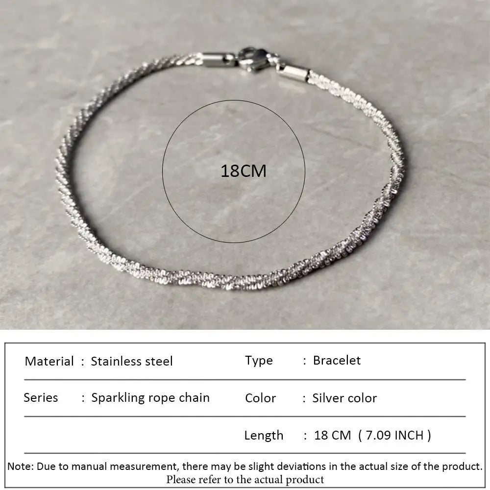 SUNIBI Klassische Schlangenkettenarmbänder für Damen, Trendige Mode, Edelstahl-Kubakettenarmband, Trendige Damengeschenke, Schmuck