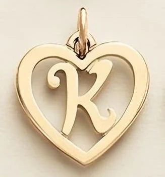SUNIBI Edelstahl-Buchstabenanhänger Herzform Hohl Anhänger Charm für Armbänder Halsketten für Frauen DIY Schmuckherstellung